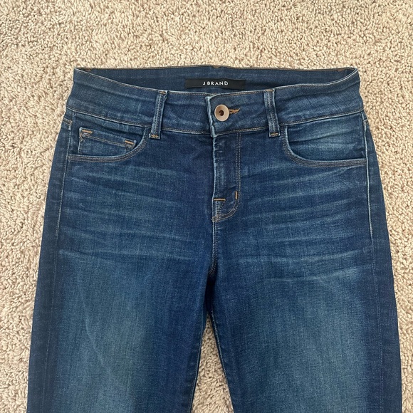 J Brand Love Story Flare Jeans in Trouble Blue Wash EXTRA LONG - Picture 5 of 11